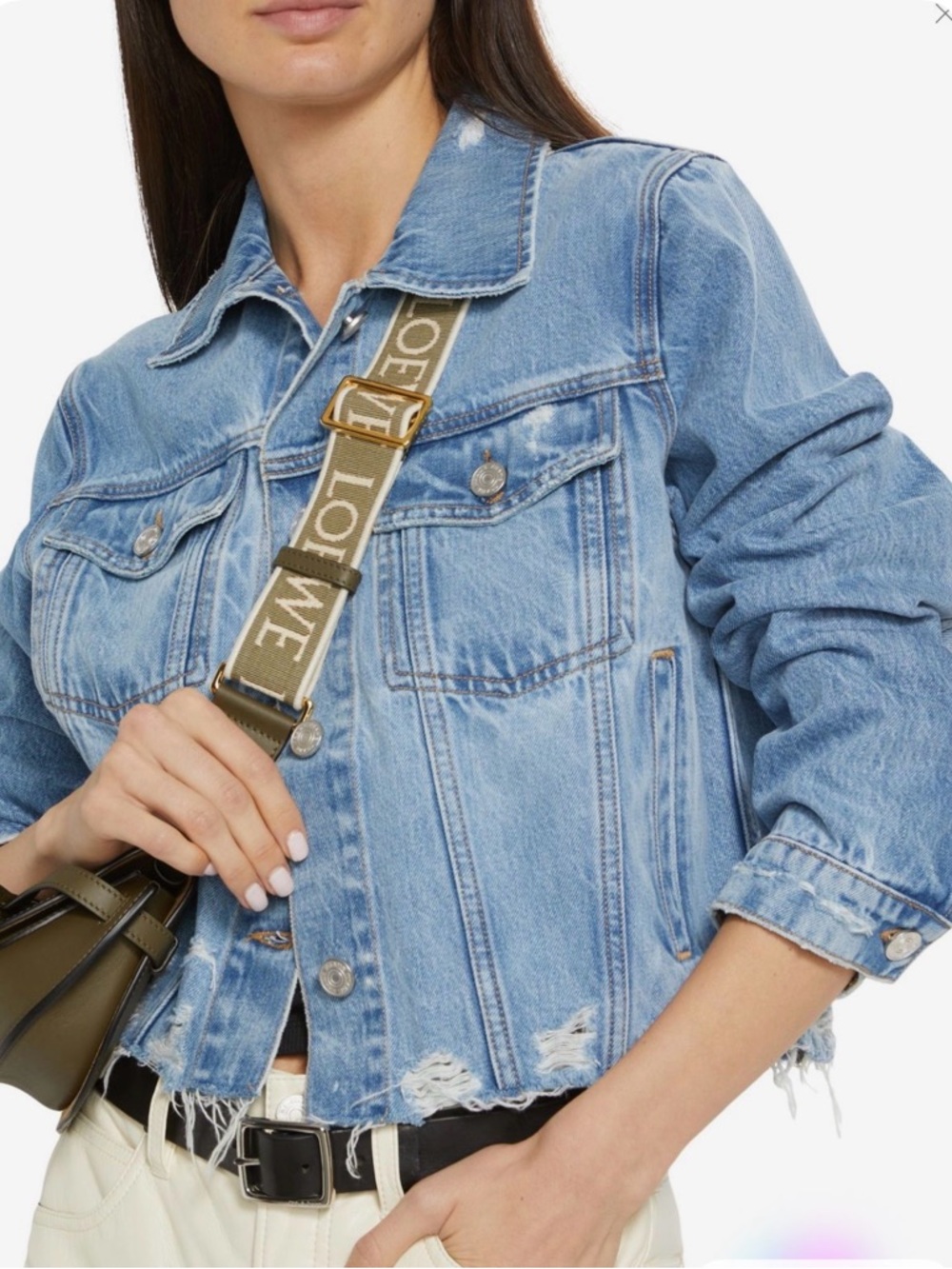 FRAME Distressed Denim Jacket